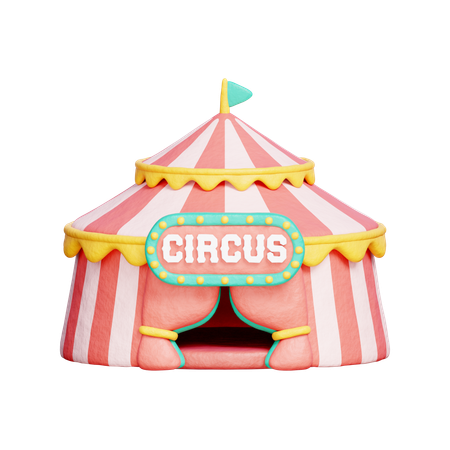 Tienda de circo  3D Icon