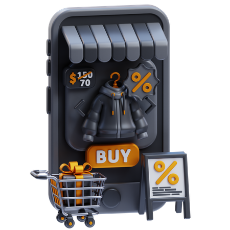 Tiendas de comercio electrónico  3D Icon