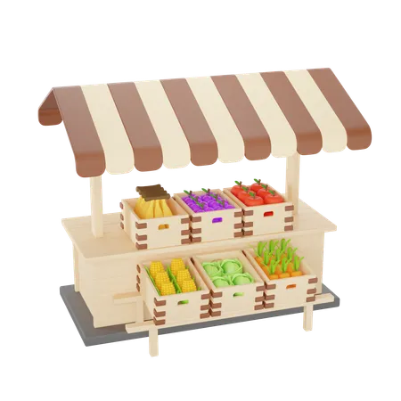 Tienda de comestibles  3D Icon