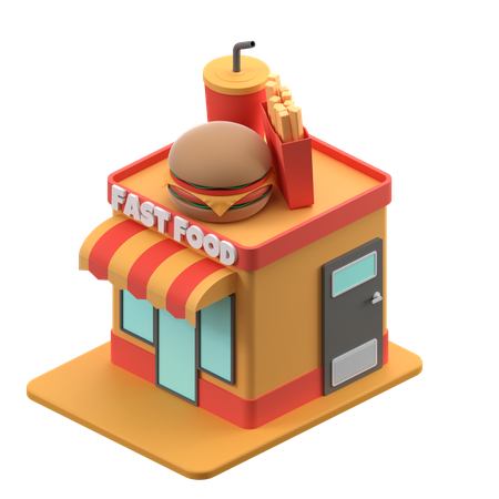 Tienda de comida rápida  3D Icon