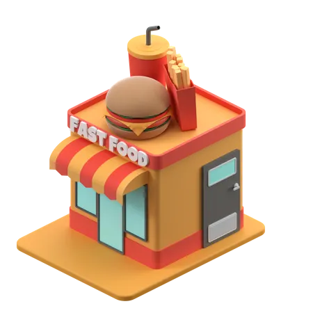 Tienda de comida rápida  3D Icon