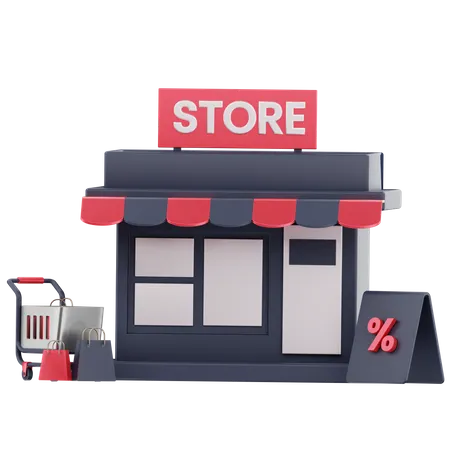 Tienda  3D Icon