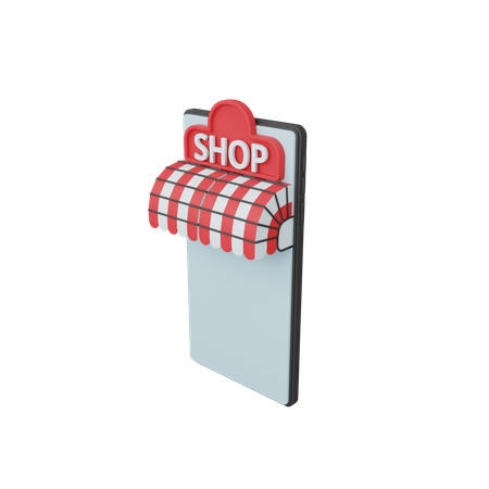 Tienda de compras en línea  3D Illustration