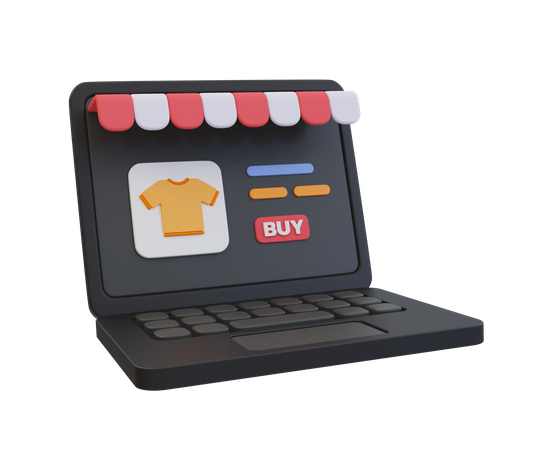 Tienda de compras en línea  3D Icon