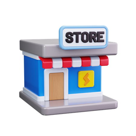 Tienda de electrónicos  3D Icon