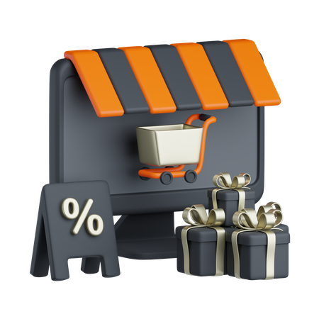 Tienda de escritorio  3D Icon