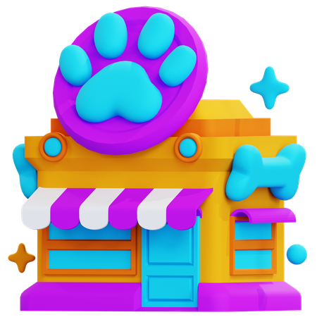 La tienda de animales  3D Icon