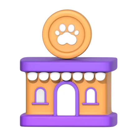 La tienda de animales  3D Icon