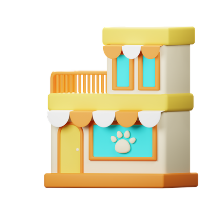 Tienda de mascotas  3D Icon