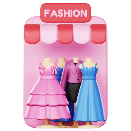 Tienda de moda  3D Icon