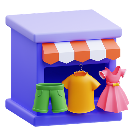 Tienda de moda  3D Icon