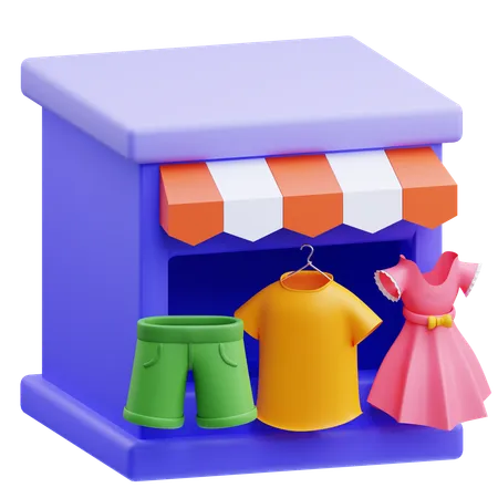 Tienda de moda  3D Icon