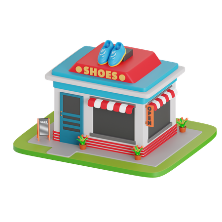 Tienda de zapatos  3D Icon