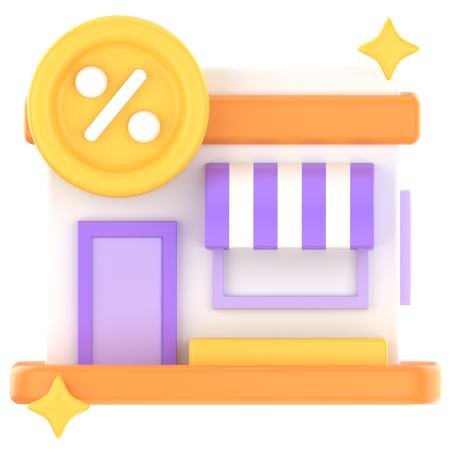 Descuento de tienda  3D Icon