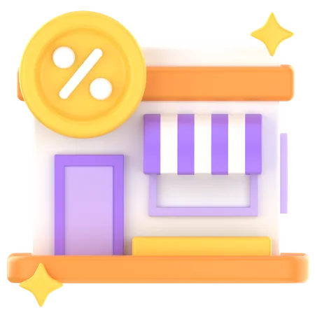 Descuento de tienda  3D Icon