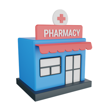 Tienda de farmacia  3D Illustration