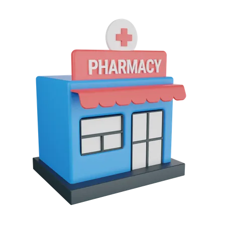 Tienda de farmacia  3D Illustration