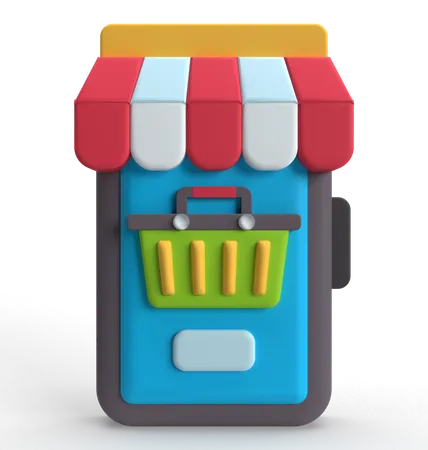 Tienda de móviles  3D Icon