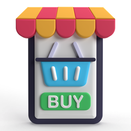 Tienda de móviles  3D Icon