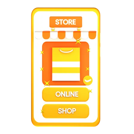 Tienda de móviles  3D Icon