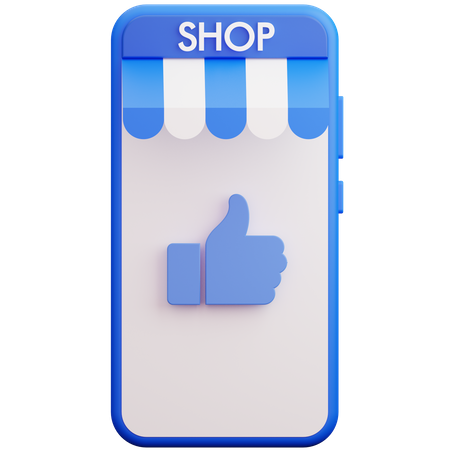 Revisión de la tienda móvil  3D Icon