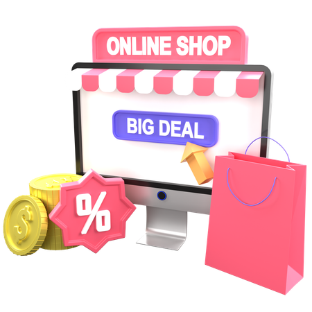 Tienda online  3D Icon