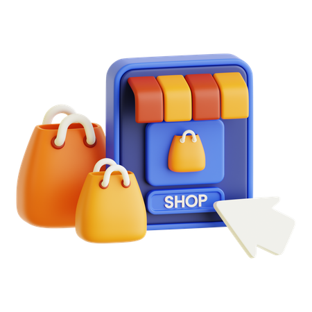 Tienda online  3D Icon