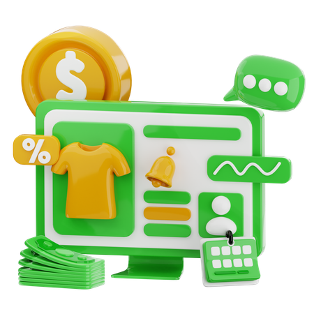 Tienda online  3D Icon