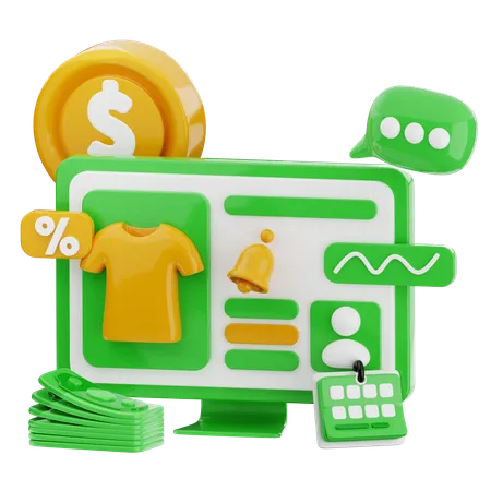 Tienda online  3D Icon