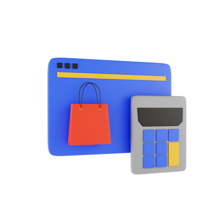 Tienda online  3D Illustration
