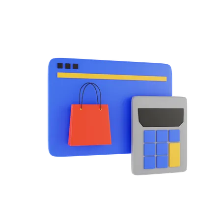 Tienda online  3D Illustration