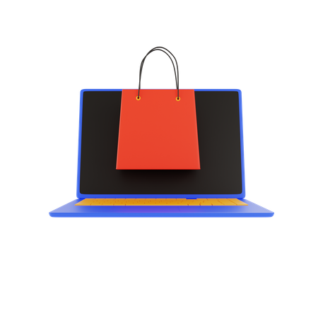 Tienda online  3D Illustration