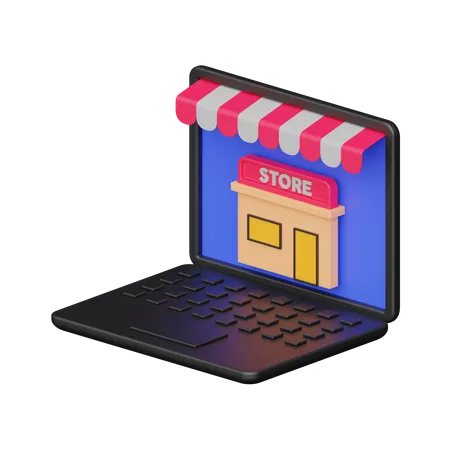 Tienda en línea  3D Icon