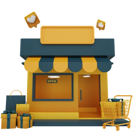 Tienda en línea  3D Icon