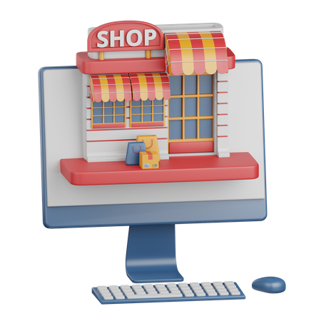 Tienda en línea  3D Icon