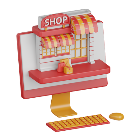 Tienda en línea  3D Icon