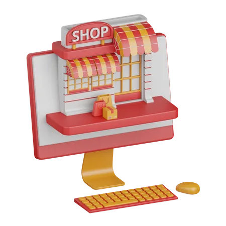 Tienda en línea  3D Icon