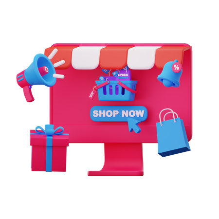 Tienda online del ciberlunes  3D Icon