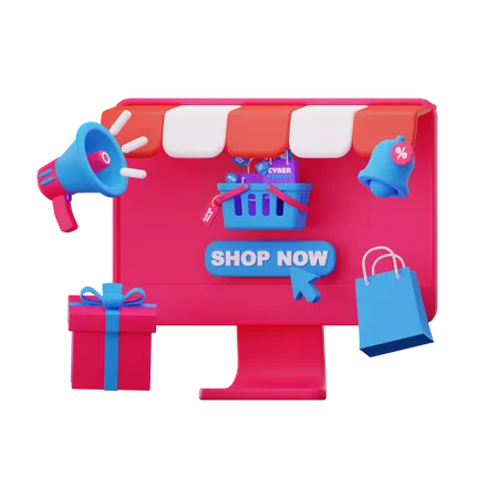 Tienda online del ciberlunes  3D Icon