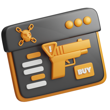 Tienda online de armas ilegales  3D Icon