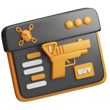 Tienda online de armas ilegales  3D Icon