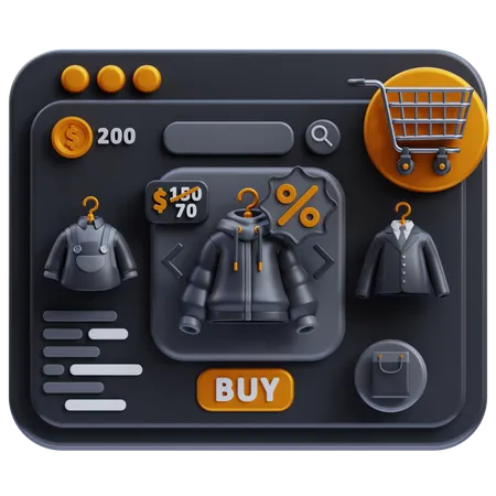 Página de inicio de la tienda en línea  3D Icon
