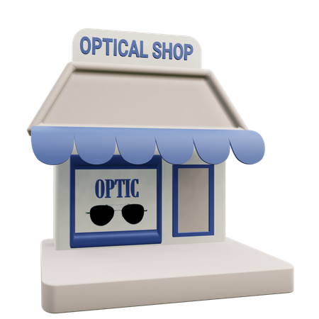 Tienda óptica  3D Icon