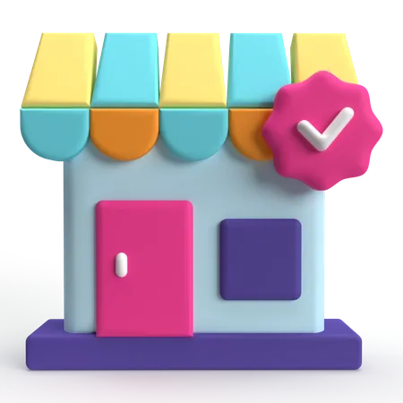 Tienda verificada  3D Icon