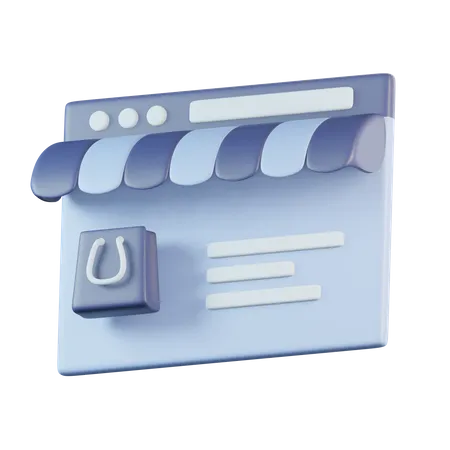 Tienda virtual  3D Icon