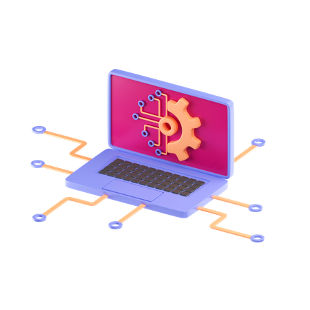 Tienes laptop  3D Icon