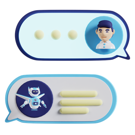 Tienes un chatbot  3D Icon