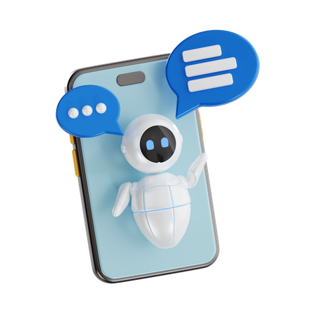 Tienes un chatbot  3D Icon