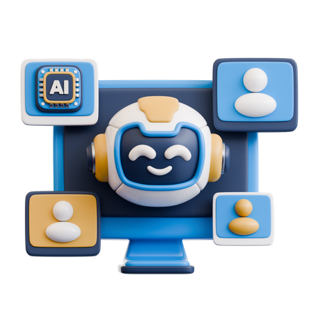 Tienes una interfaz de robot  3D Icon
