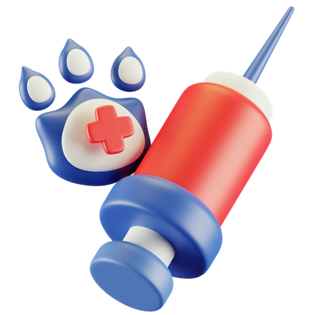 Injektion für Tiere  3D Icon